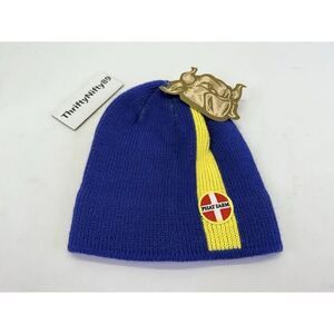NWT Vintage 90s Phat Farm Beanie Hat Cap Blue Winter Ski Hip Hop Rap Grunge USA